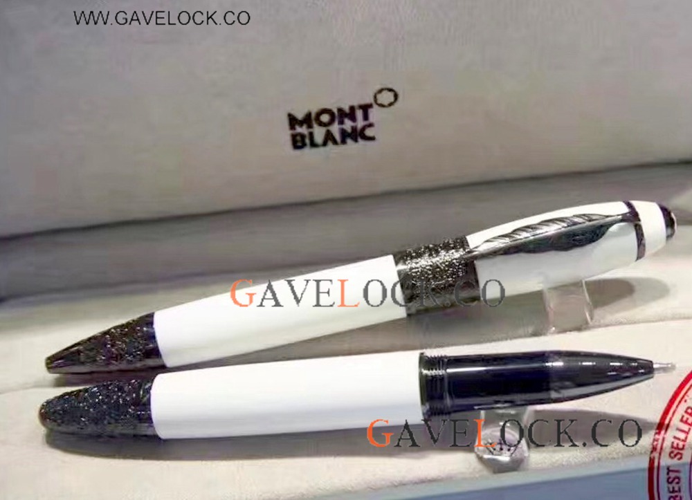 Replica Montblanc Daniel Defoe White Rollerball & Ballpoint Pen For Sale
